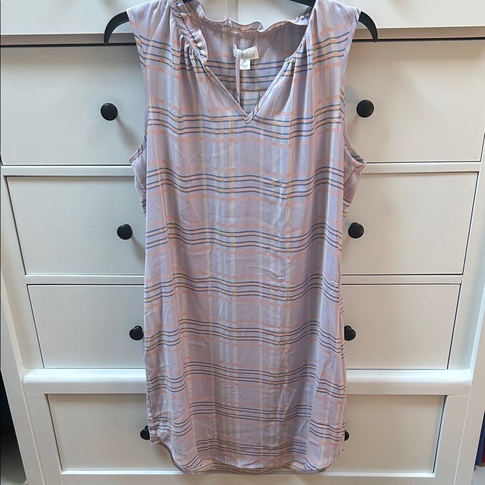 Market & Spruce Lavender Plaid Dress